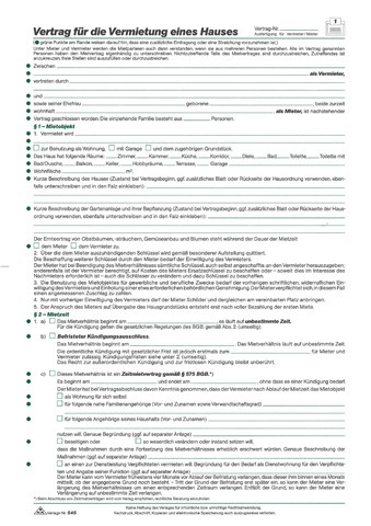 Rnk Mietvertrag 545 Fur Haus