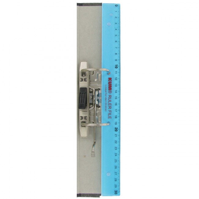 Ruler File Kunststofflineal 30 cm KUM L03 im Ordner abheftbar 