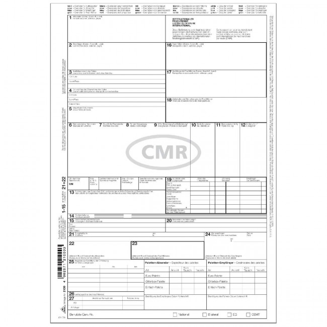 CMR Frachtbriefe DIN A4 selbstdurchschreibend,internationaler Frachtbrief NEU 