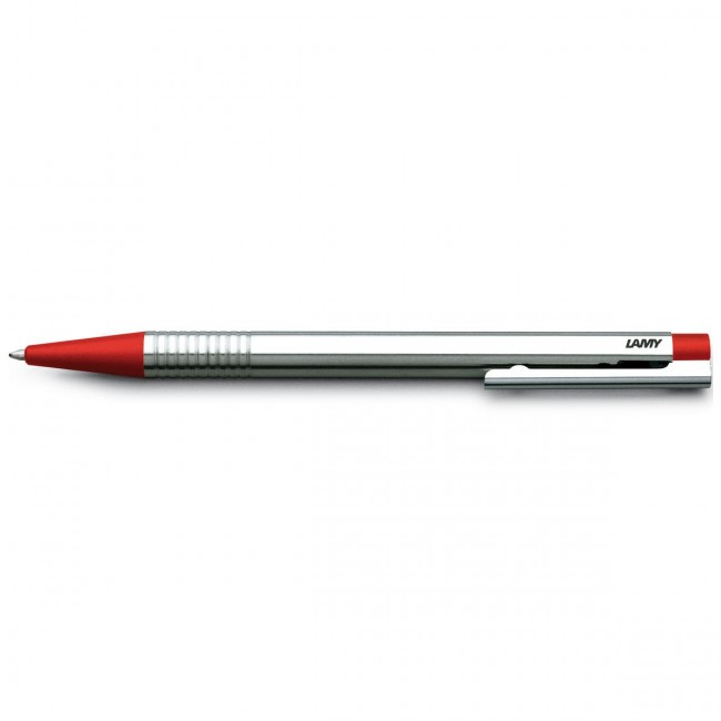 LAMY LOGO 205 rot mit Ihrer WUNSCHGRAVUR Kugelschreiber aus Edelstahl 