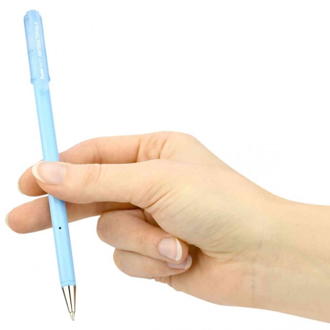 Pentel Superb Antibakterieller Kugelschreiber – BK77AB, Schwarz, Bis 1200 M Schreiblänge
